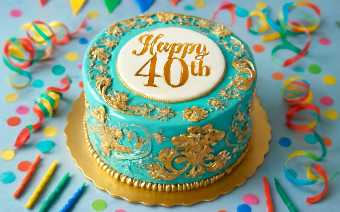 40th birthday cake design
