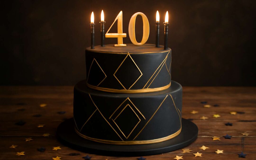 Make his day with a stunning 40th birthday cake for him—epic flavor and bold design.