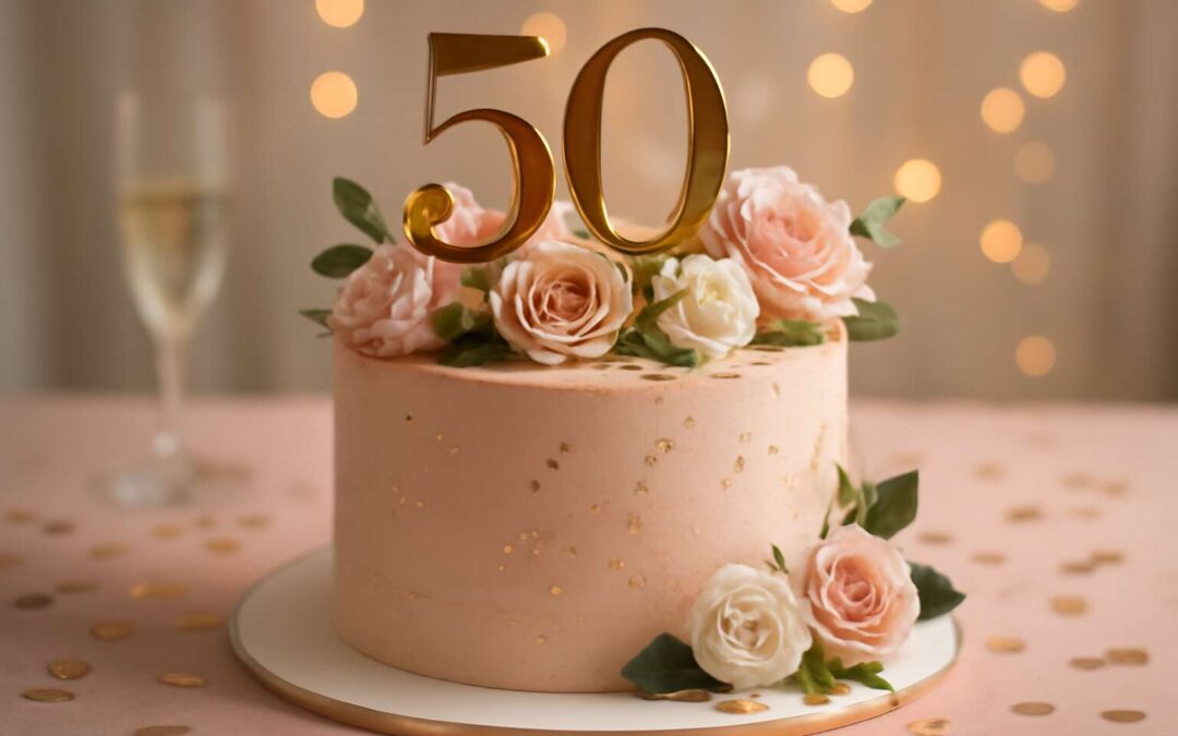 Glam birthday cake 50th woman: chic ideas to celebrate in style