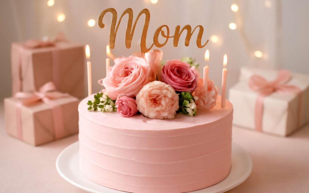 A Heartfelt Surprise: birthday cake to mom for her special day.