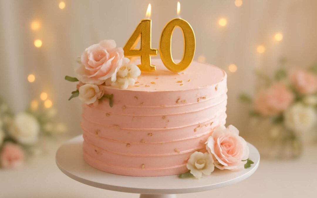 woman 40th birthday cake