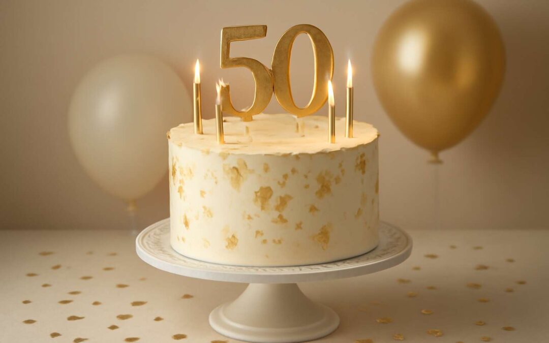 50 years birthday cake